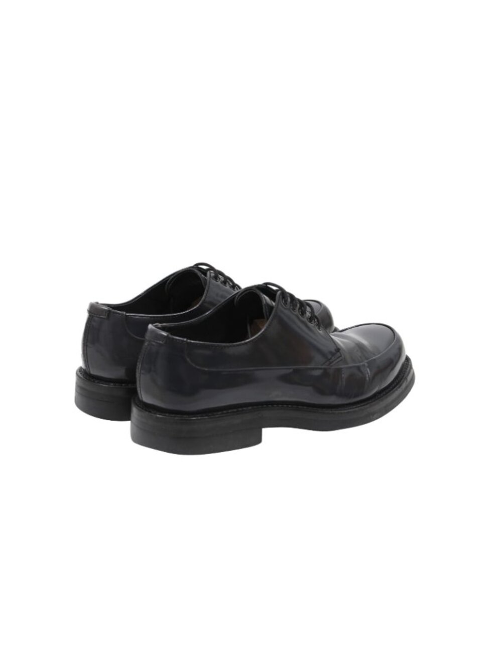 Prada Vintage  Derby Size US 8 UK7 Grey Smooth Leather Oxford Lace Ups - Picture 3 of 9
